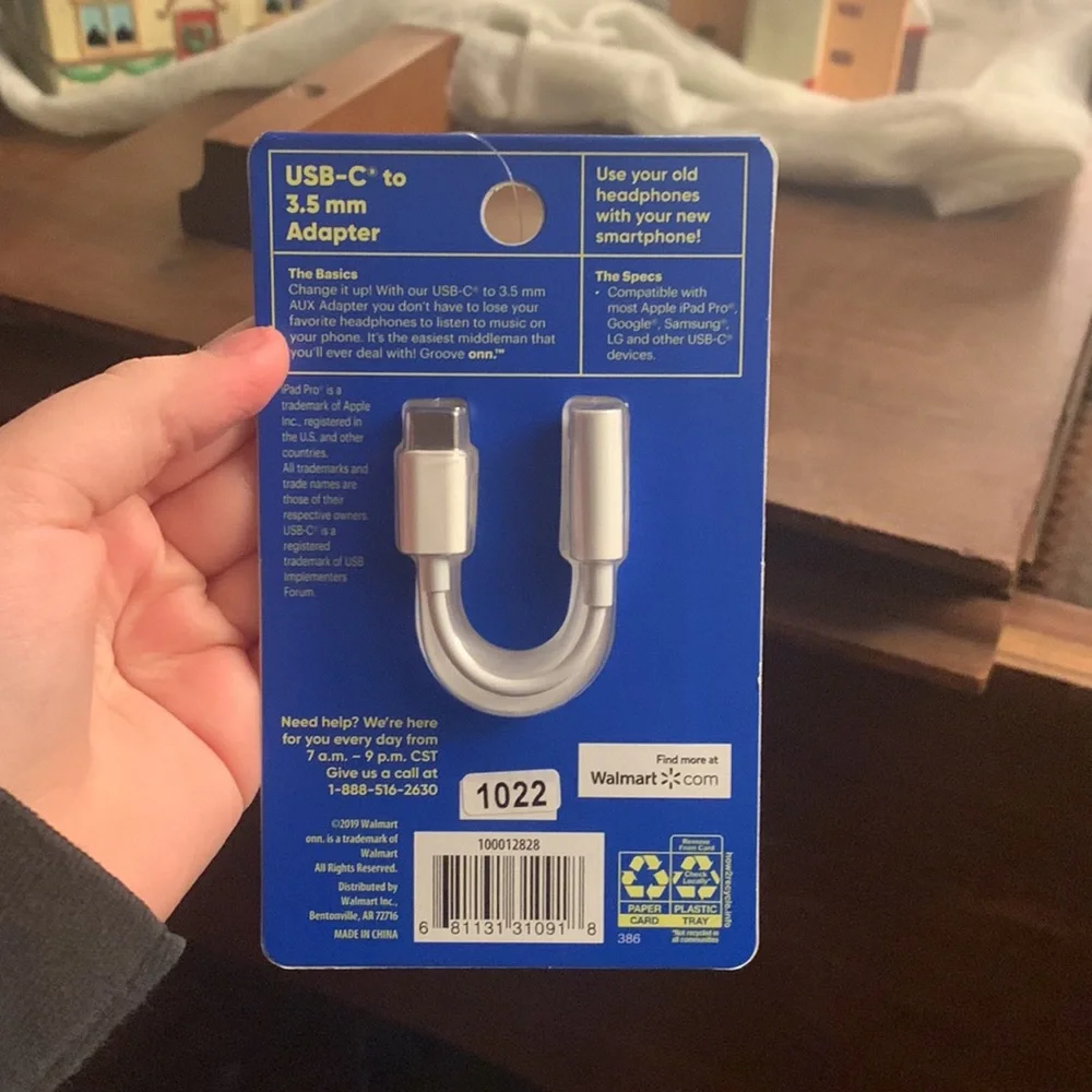 Onn. Type c adapter new with tags